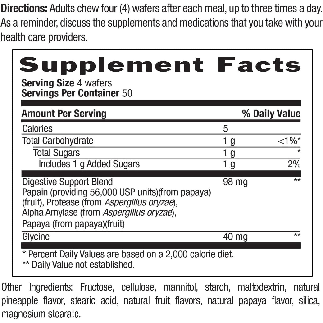 Country Life, Papaya Digestive Support, Daily Enzymes to Promote Digestive Health and Nutrient Absorption, 200 Count