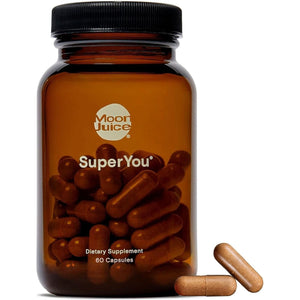 Moon Juice - Superyou -  (60 Capsules) - Energy, Mood & Focus - Cortisol Reducer - Reusable Glass Bottle 