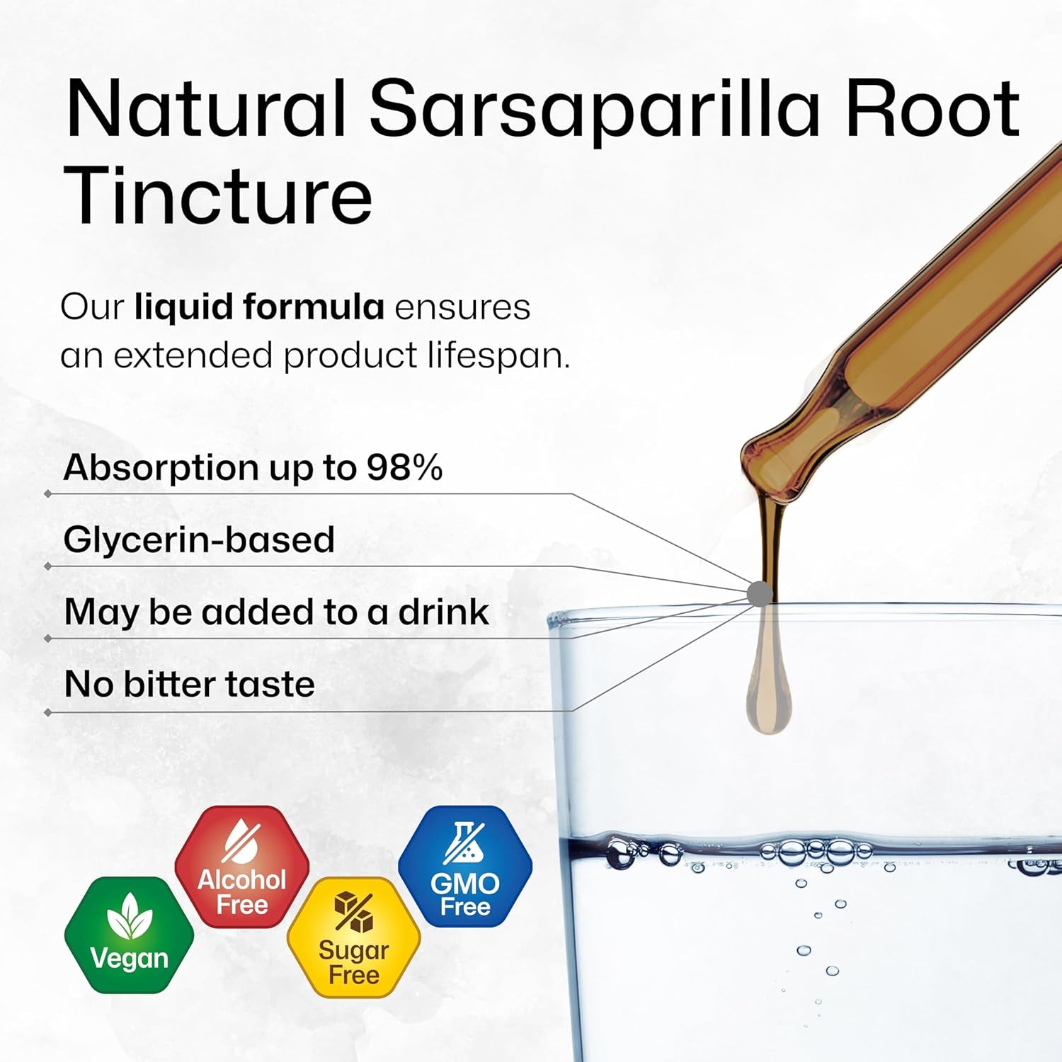 BIO KRAUTER Sarsaparilla Root Tincture for Liver Support 4 Fl.Oz.