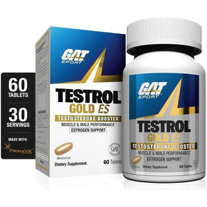 GAT SPORT Testrol Gold ES, Tribulus, DIM, Zinc, Longjack, Fenugreek, Saw Palmetto for Estrogen Balance, 60 Tablets