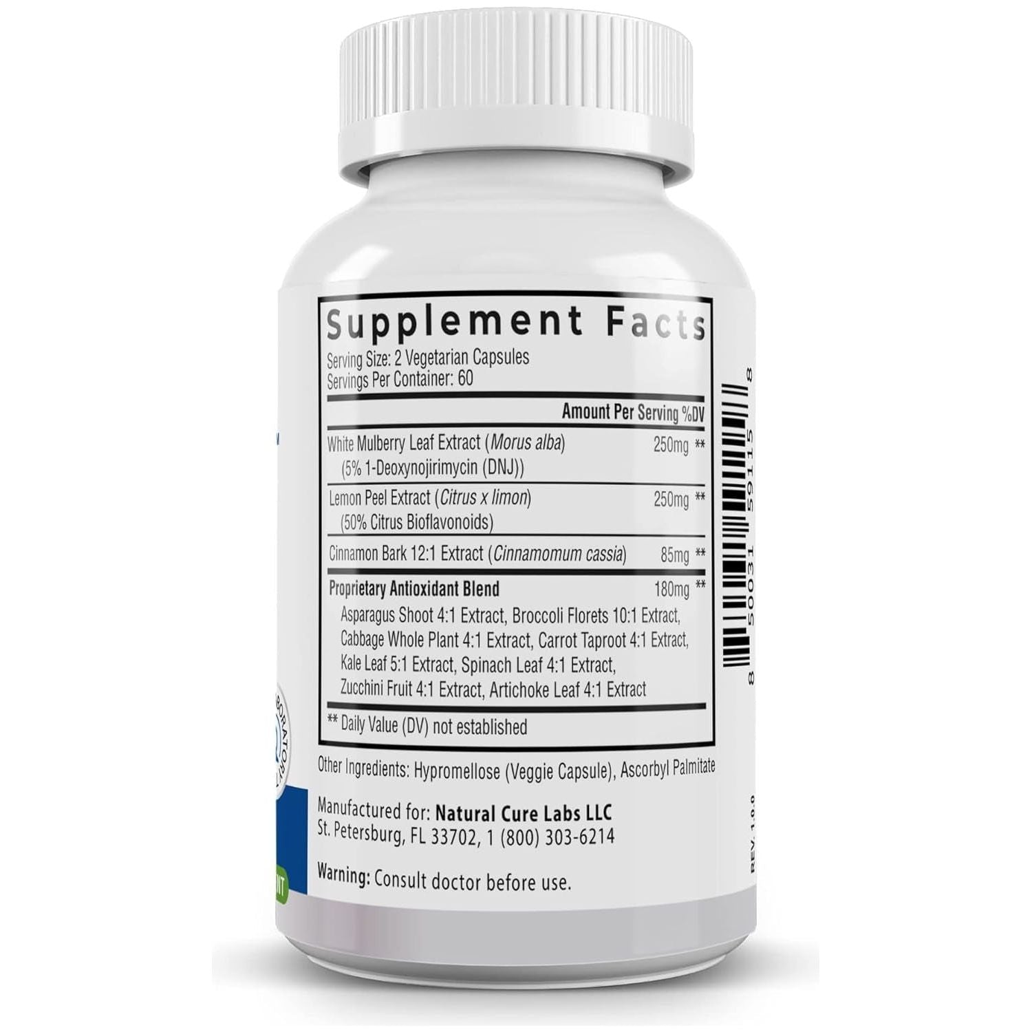 Level off - Spike Curb Supplement 120 Capsules 60 Servings Vegan, Non-Gmo, Gluten Free