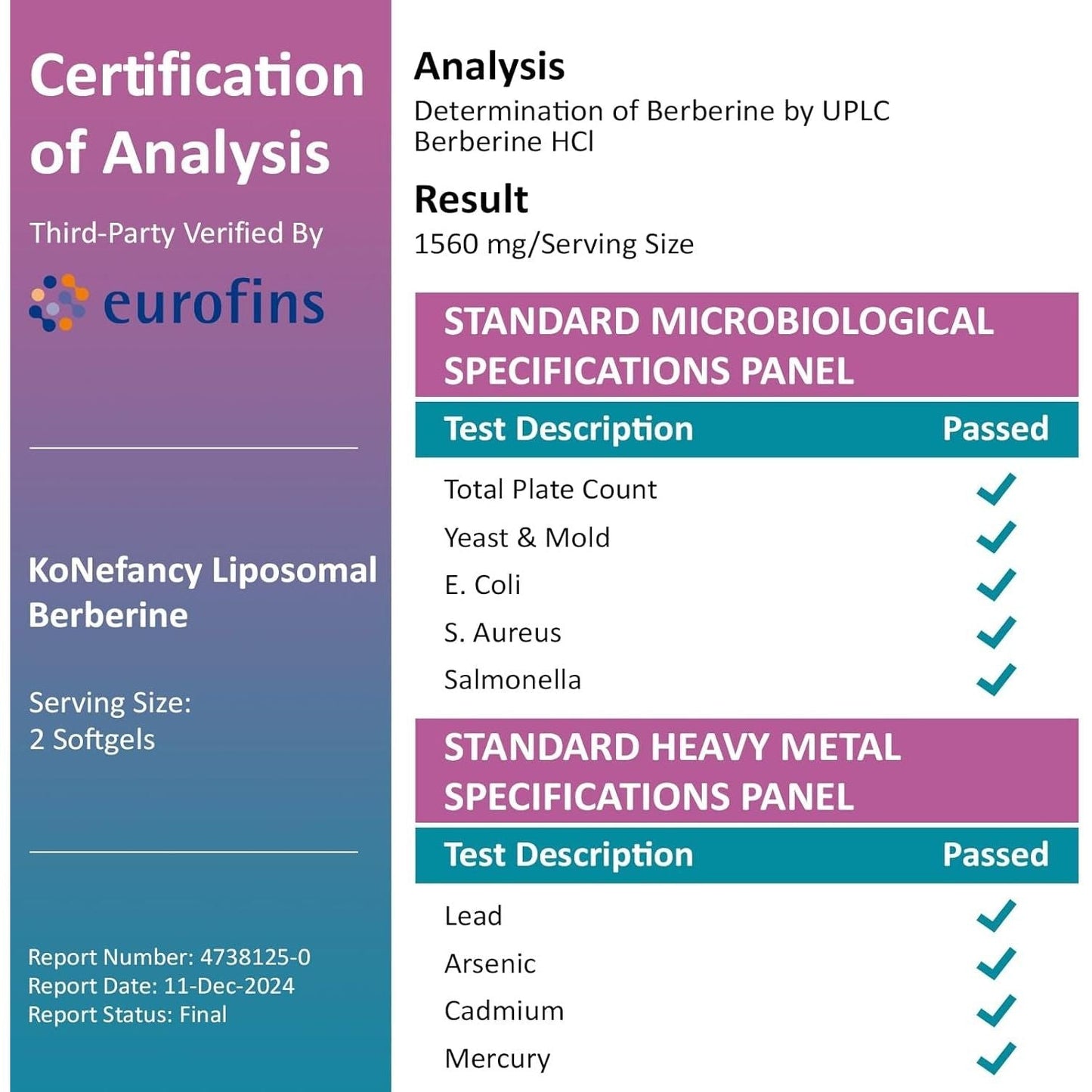 Berberine HCL Supplement 1500Mg - High Bioavailability Liposomal Berberine Capsules