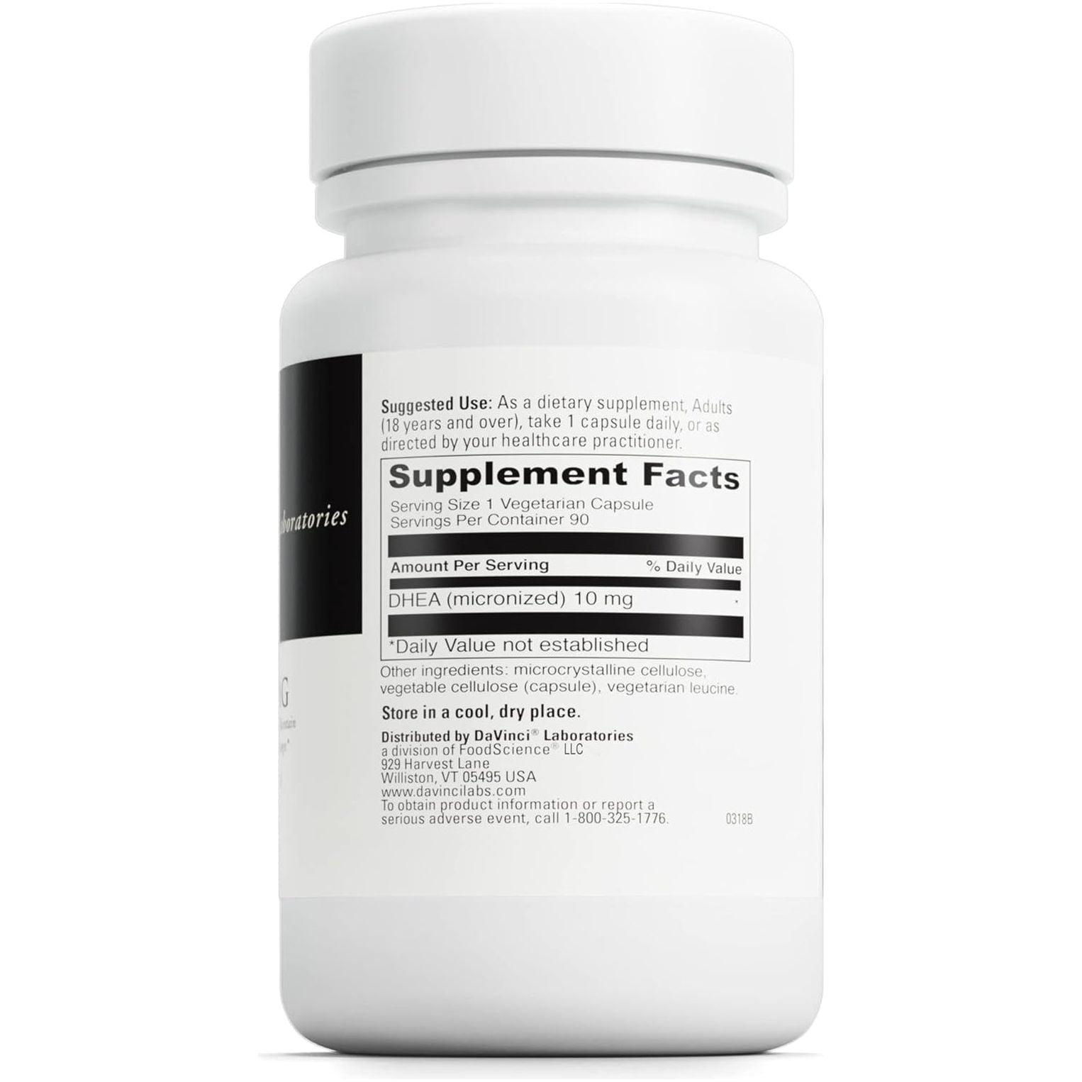 DAVINCI Labs Micronized DHEA 10Mg - Support Healthy Aging & Hormone Balance Thyroid Function 90 Caps