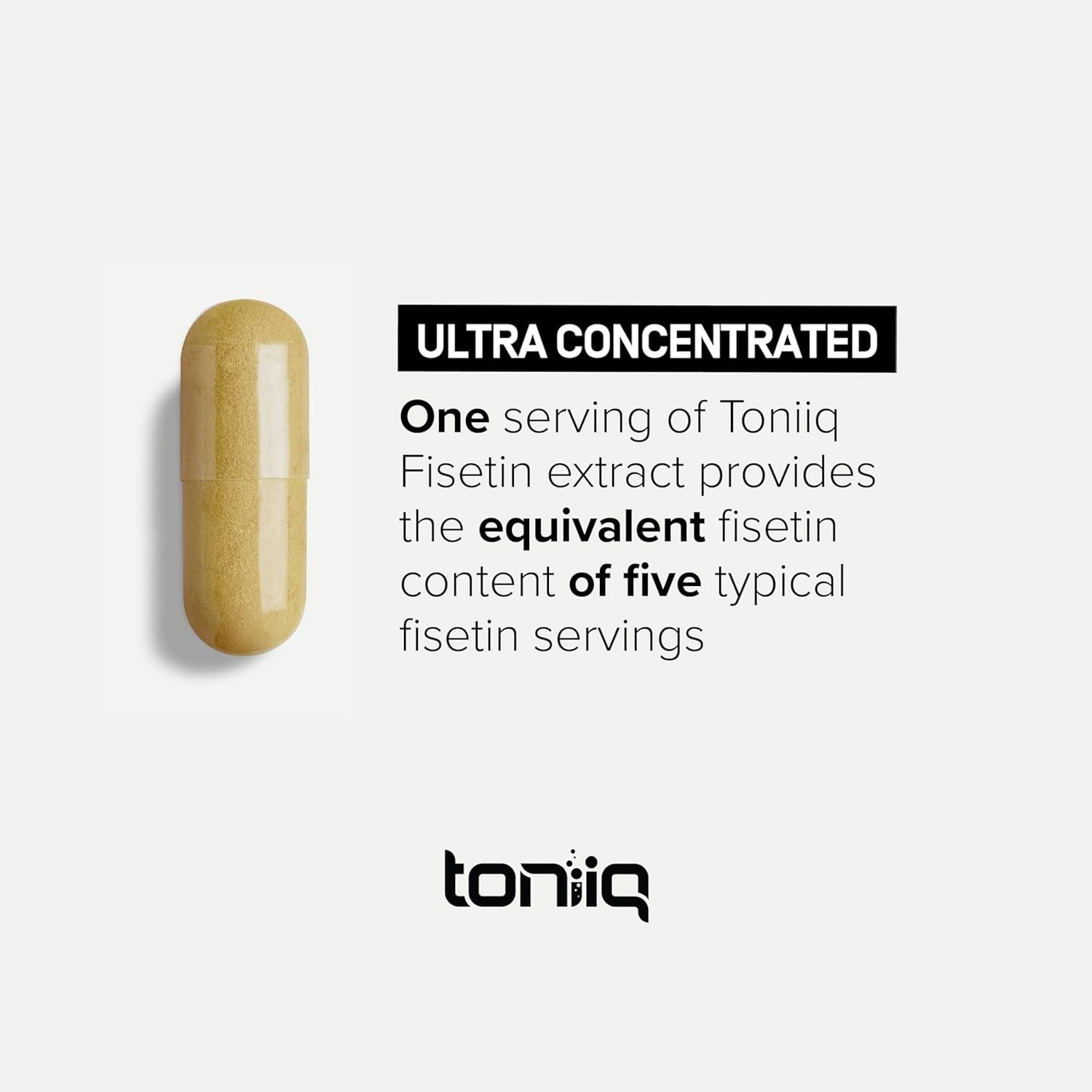 Toniiq Ultra High Purity Fisetin 500Mg - Third-Party Tested Senolytic Supplements for Aging Support - 60 Capsules
