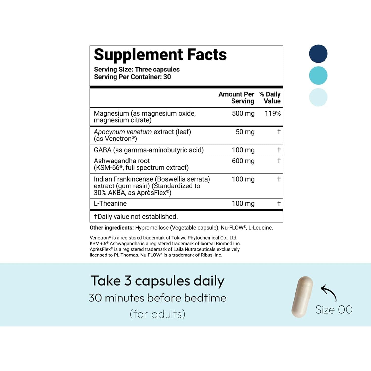 Zenful Sleep Supplement - Promotes Relaxation & Sleep Quality | 30 Servings (90 Capsules)
