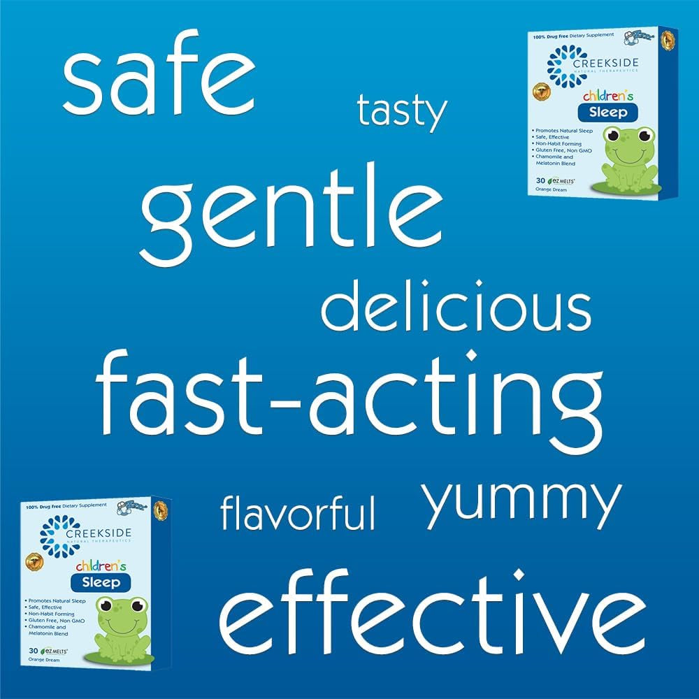 Creekside Naturals Children’S Sleep Aid with Melatonin and Chamomile 30 EZ Melt Tablets