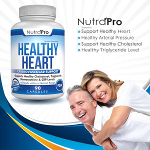 Nutrapro Healthy Heart - Artery Cleanse & Protect. Supports Healthy Cholesterol and Triglyceride. GMP Certified