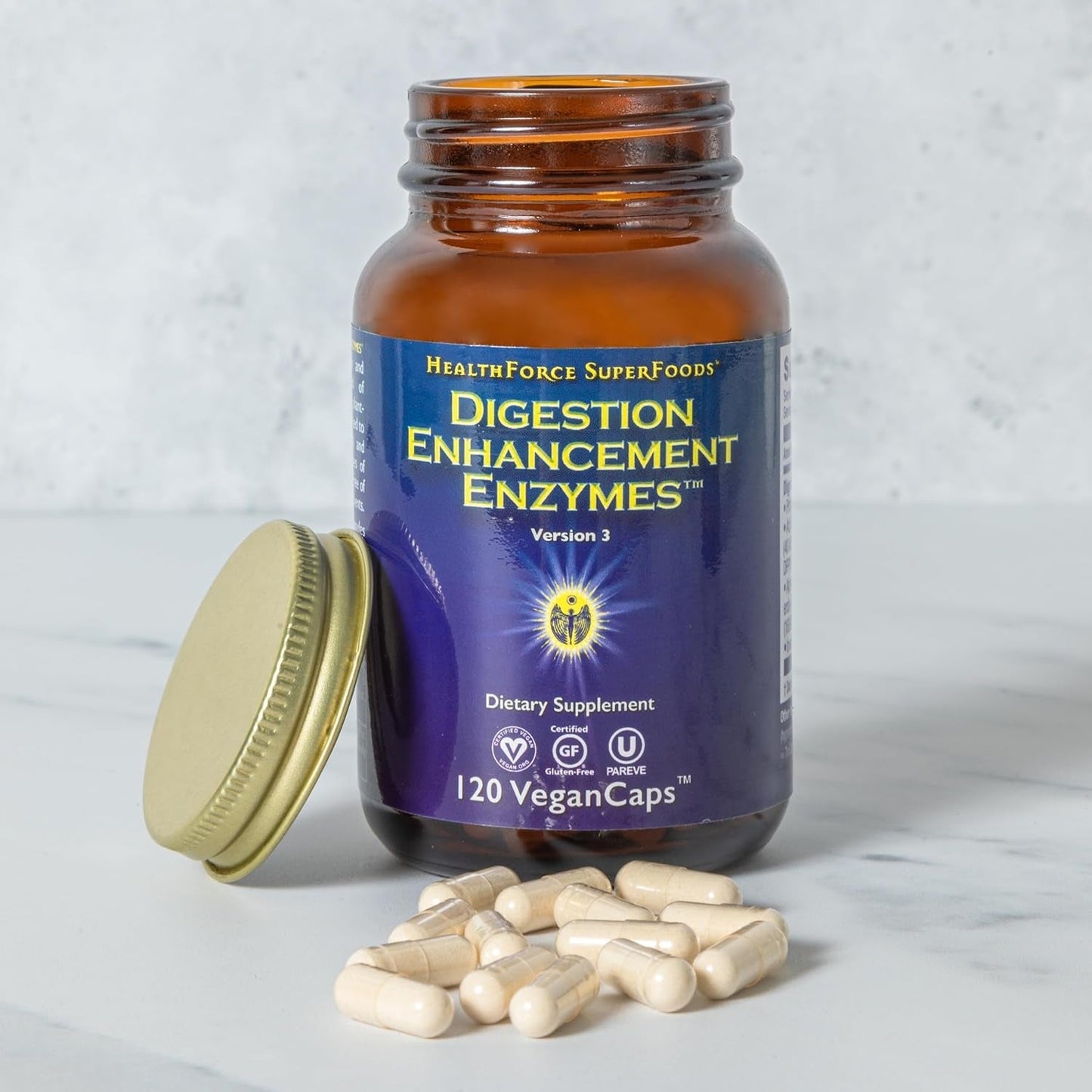 Healthforce Superfoods Digestion Enhancement Enzymes - 120 Vegan Capsules