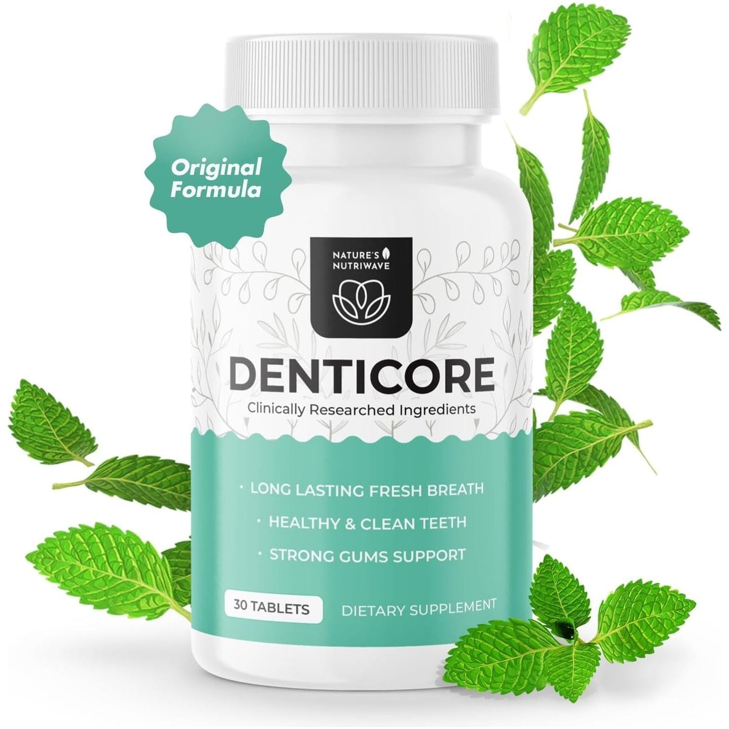Denticore - Original Formulated Supplements for Teeth and Gums Health 30 Tablets