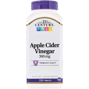 21St Century Apple Cider Vinegar, 300 Mg, 250 Tablets - Suppviv