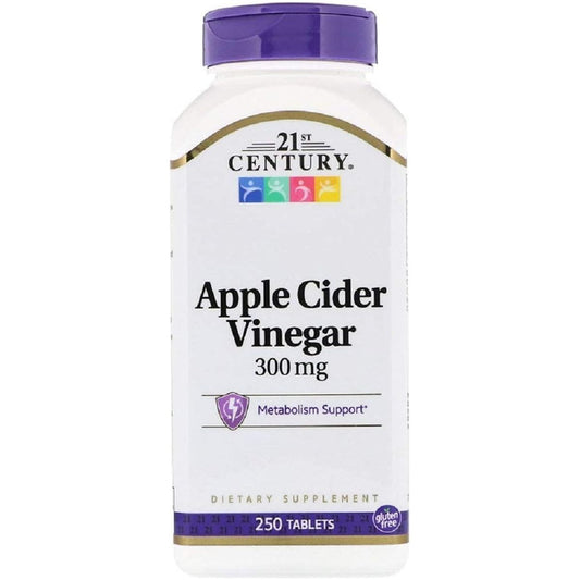 21St Century Apple Cider Vinegar, 300 Mg, 250 Tablets - Suppviv