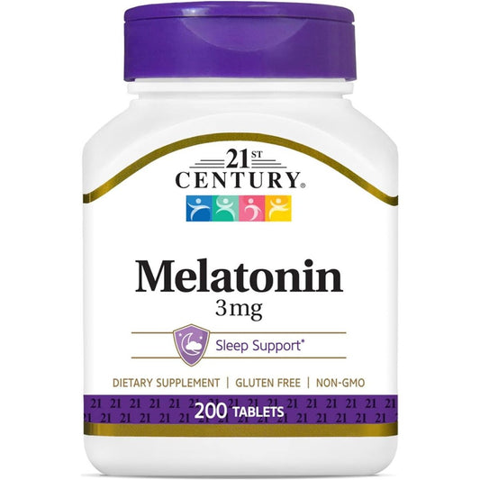 21St Century Melatonin 3 Mg Tablets, 200 Count - Suppviv