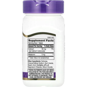 21St Century Melatonin 5 Mg Tablets, 120 Count - Suppviv