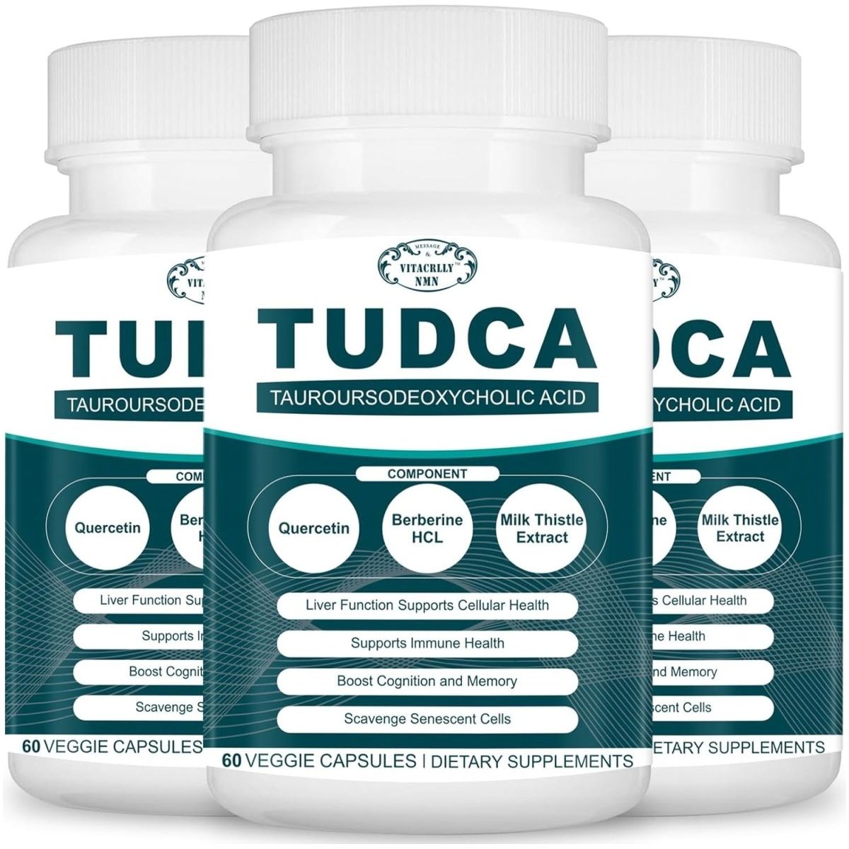 2200MG TUDCA Liver Supplements - Bile Salts Supplement Complex for Liver Detox & Cleanse 180 Capsules - Suppviv