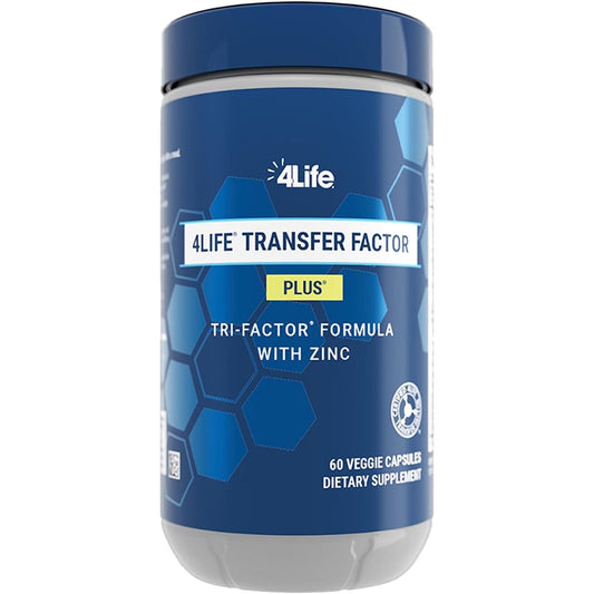 4Life Transfer Factor plus - Support with Zinc, Super Mushroom Blend and Colostrum & Egg Yolk Extracts - 60 Capsules