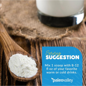 Paleovalley 100% Grass Fed Bone Broth Protein Powder - Vanilla - 28 Servings