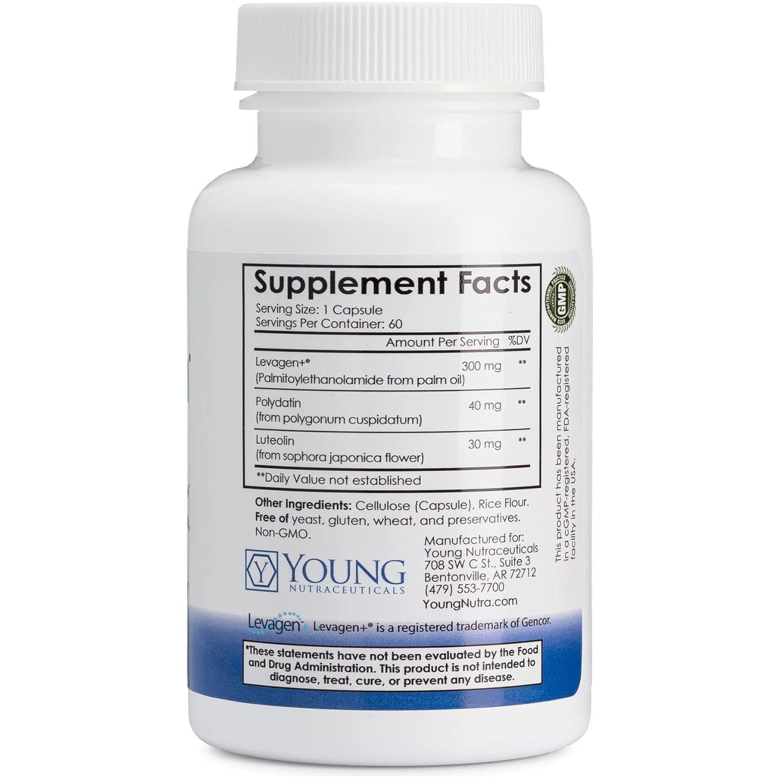 Mirica Advanced - High Absorption Formula, Palmitoylethanolamide (Pea) Luteolin and Polydatin, Nervous System Support Capsule, 60Ct