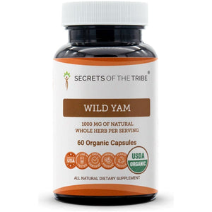Secrets of the Tribe Wild Yam USDA Organic Capsules 1000 Mg Hormone Support Supplement (60 Capsules)