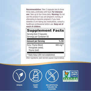Nature'S Way Fenu-Thyme - Traditional Digestive Support Blend* - 900 Mg - 100 Vegan Capsules