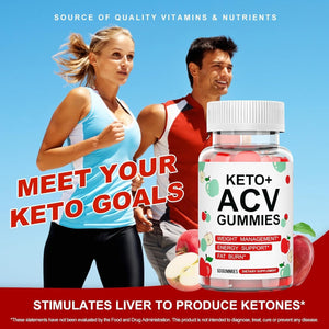 Keto ACV Gummies Advanced Weight Loss - Rapid Fat Burning, Detox & Improved Immunity 60 Gummies