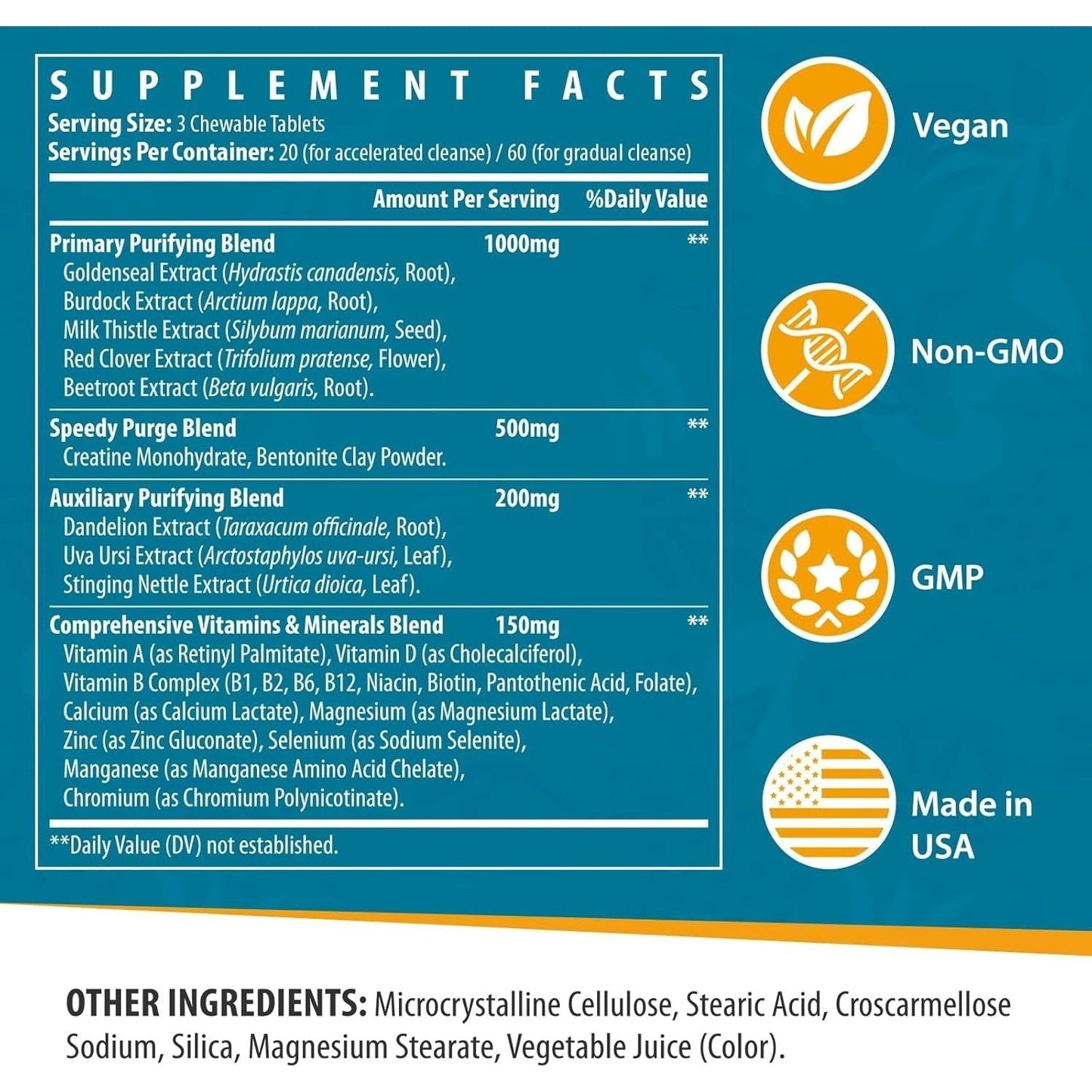 Canna Cleanse, Liver Cleanse Detox & Repair Chewable Tablets (60 Count)