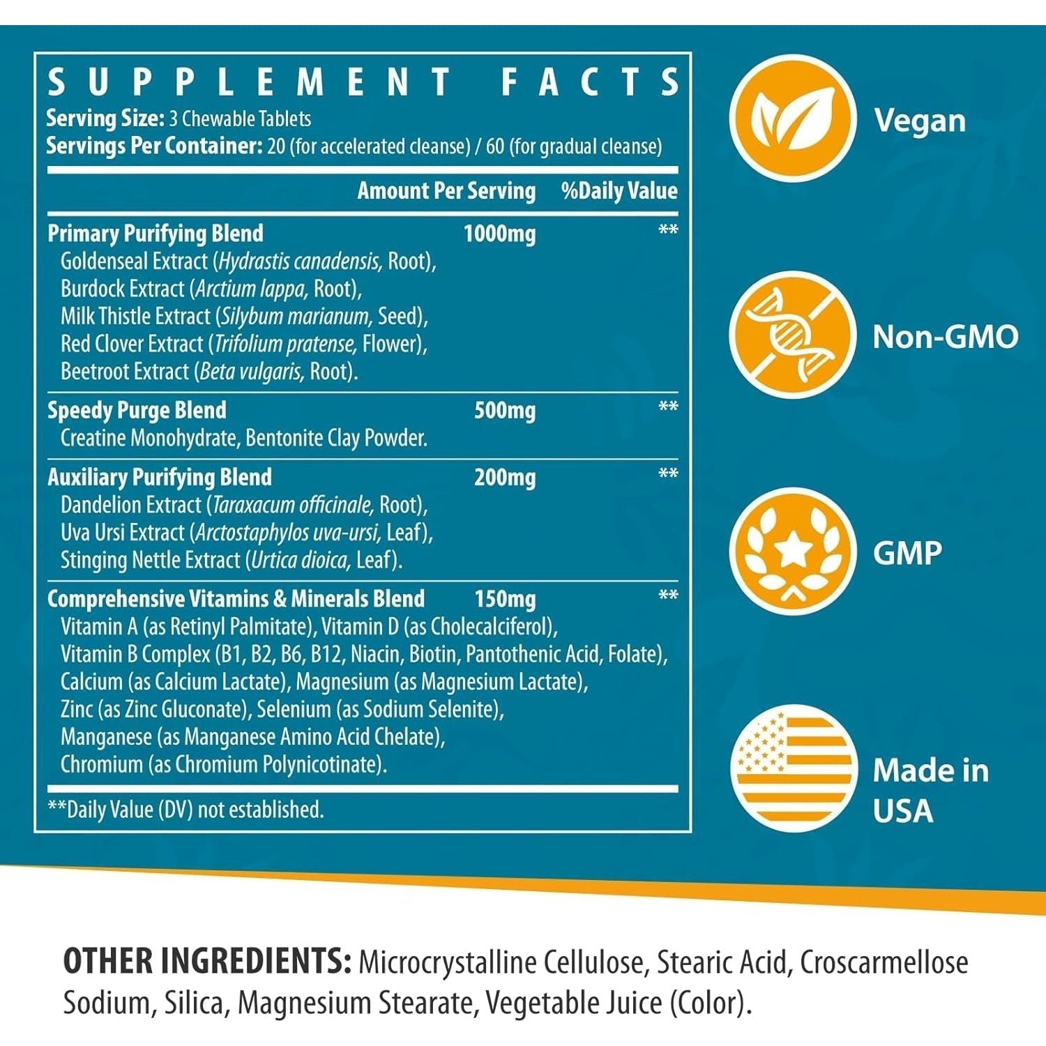 Canna Cleanse, Liver Cleanse Detox & Repair Chewable Tablets (60 Count)