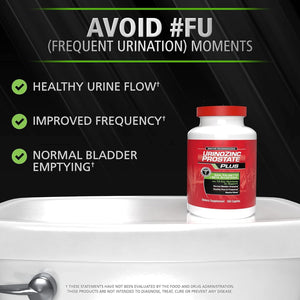 Urinozinc plus Prostate Supplement – Reduce Frequent Urination Concerns & Support Your Prostate Health, 180 Caplets