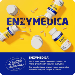 Enzymedica Lacto, Maximum Strength Formula for Dairy Intolerance, Relieves Digestive Discomfort, 90 Capsules