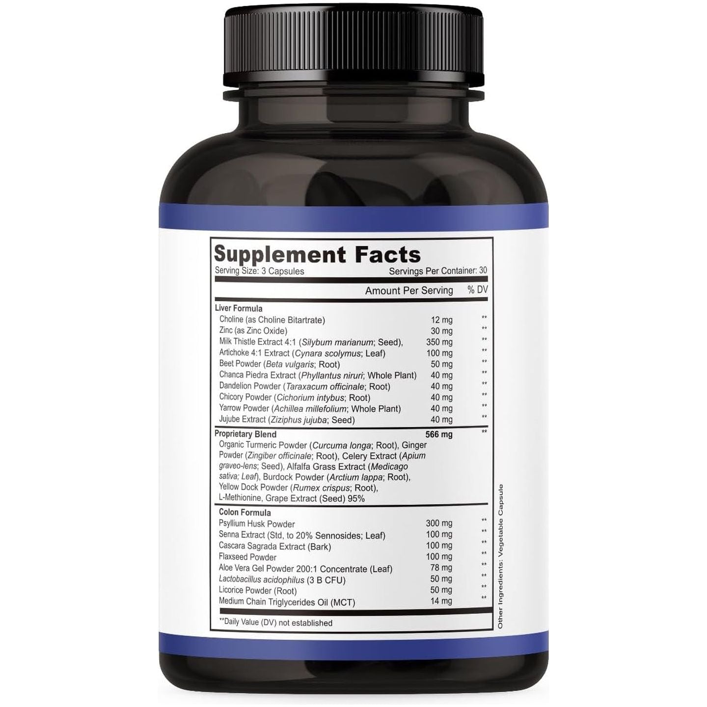 Liver Detox & Colon Cleanse - Premium Milk Thistle Supplement - Men & Women - Vegan 90 Capsules