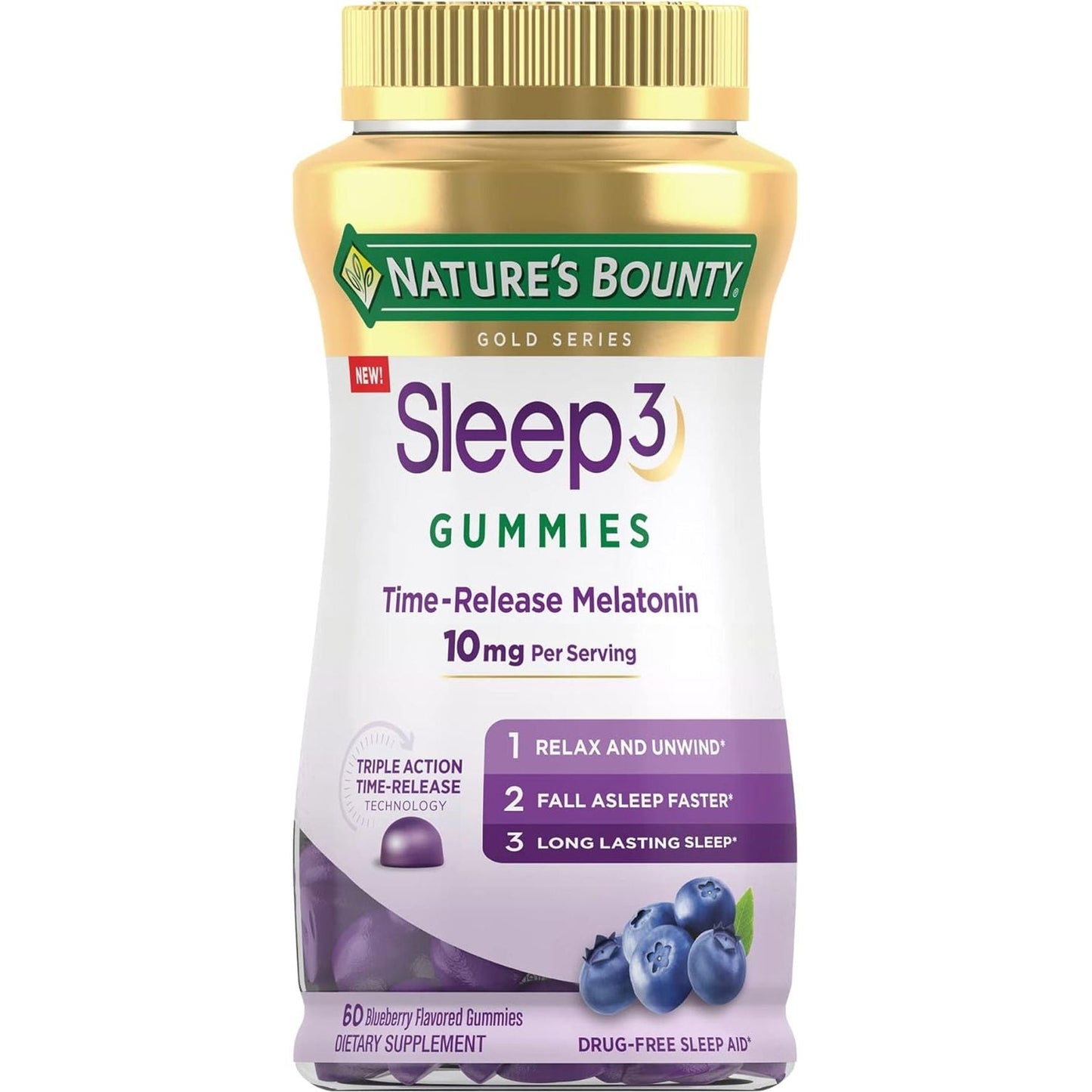 Nature'S Bounty Sleep3 Gummies Melatonin 10Mg 60 Gummies