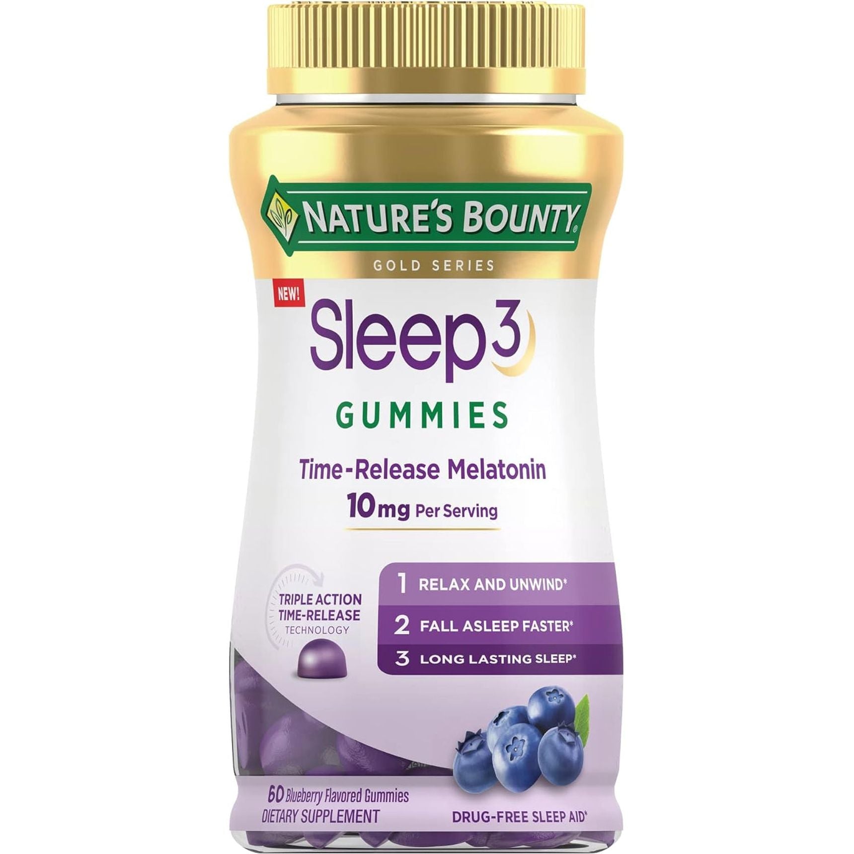 Nature'S Bounty Sleep3 Gummies Melatonin 10Mg 60 Gummies