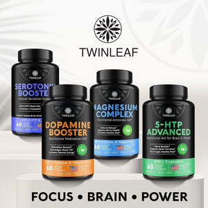 TWINLEAF Dopamine Brain Support Supplement, 1000 Mg Blend - Made in USA - Enhance Mental Well-Being - 60 Capsules