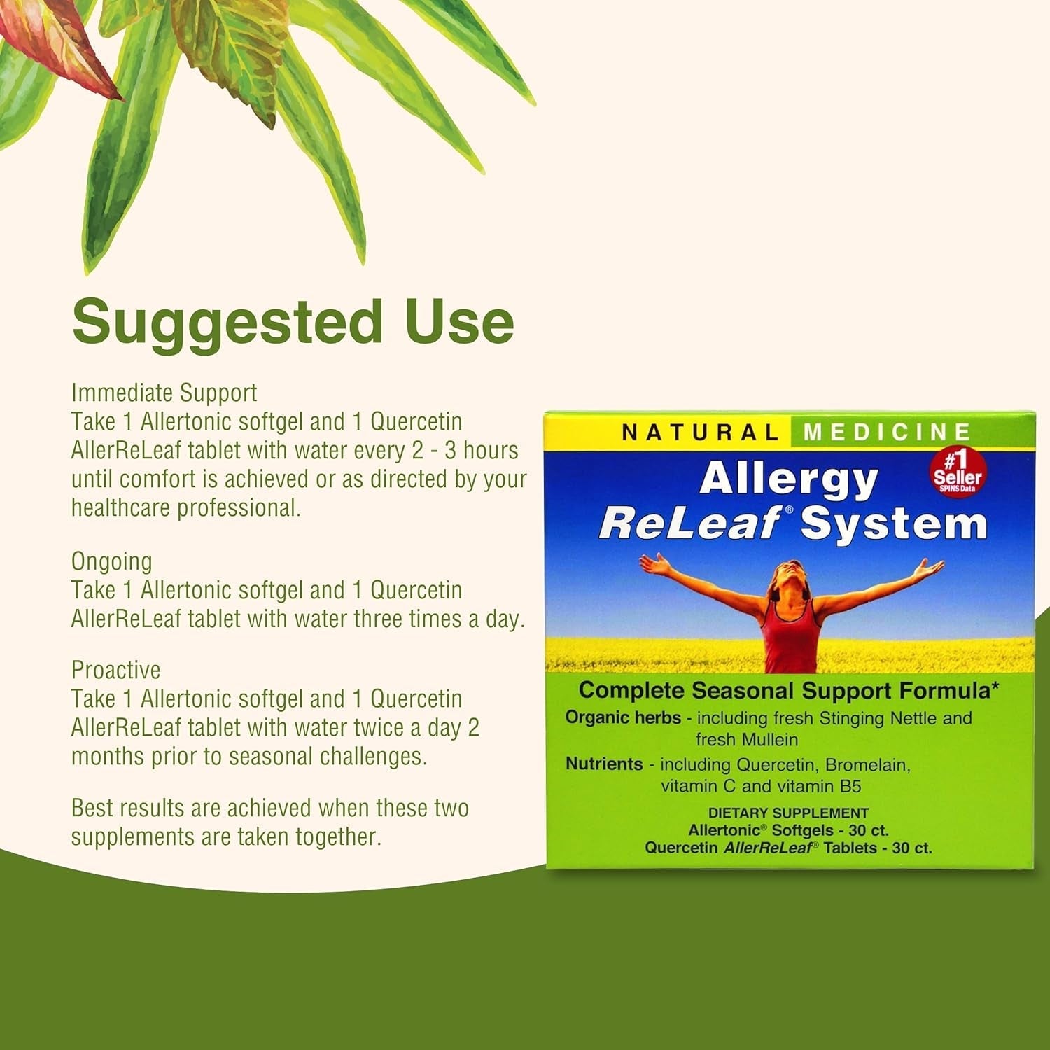 Herbs Etc. Allergy Releaf System - Provides Seasonal Support for Sneezing & Itchy Eyes (30 Servings)