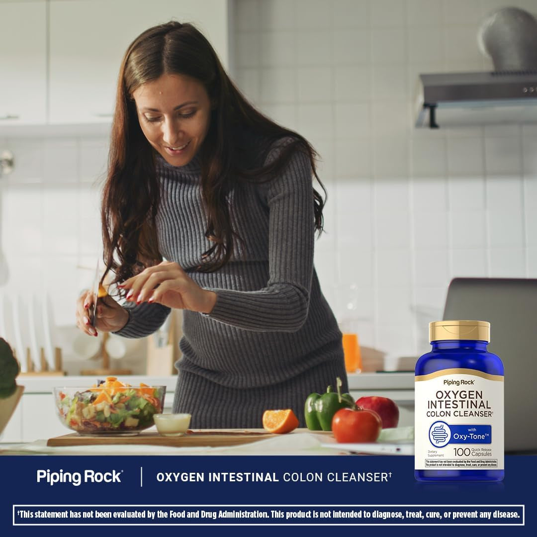 Piping Rock Colon Cleanse | 100 Capsules | Oxy-Tone Oxygen Intestinal Cleanser
