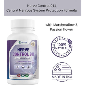 Nerve Control 911 - Natural Plant Based Nerve Health Supplement (60 Capsules)