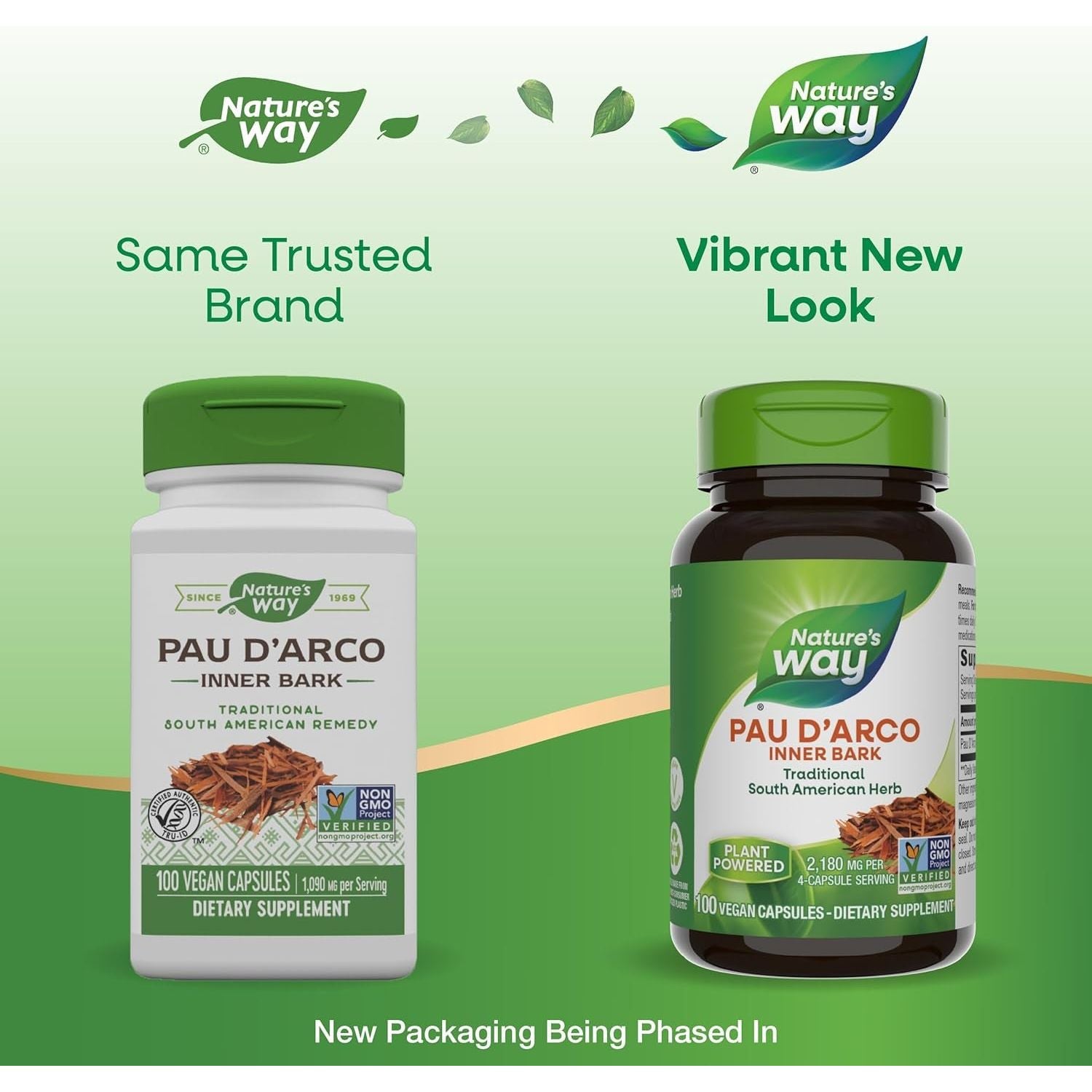 Nature'S Way Pau D'Arco Inner Bark,180 Mg per 4-Capsule Serving, 100 Capsules