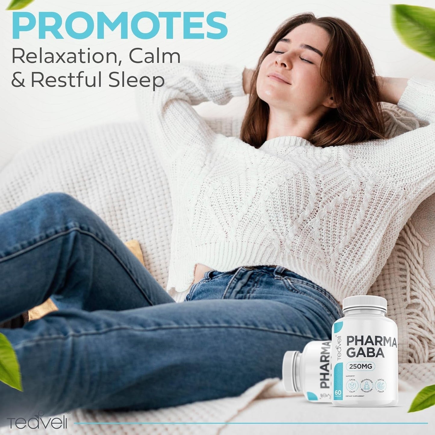 Pharma GABA 250 Mg – Clinically Proven to Support Relaxation, Cognitive Health, Sleep & Focus