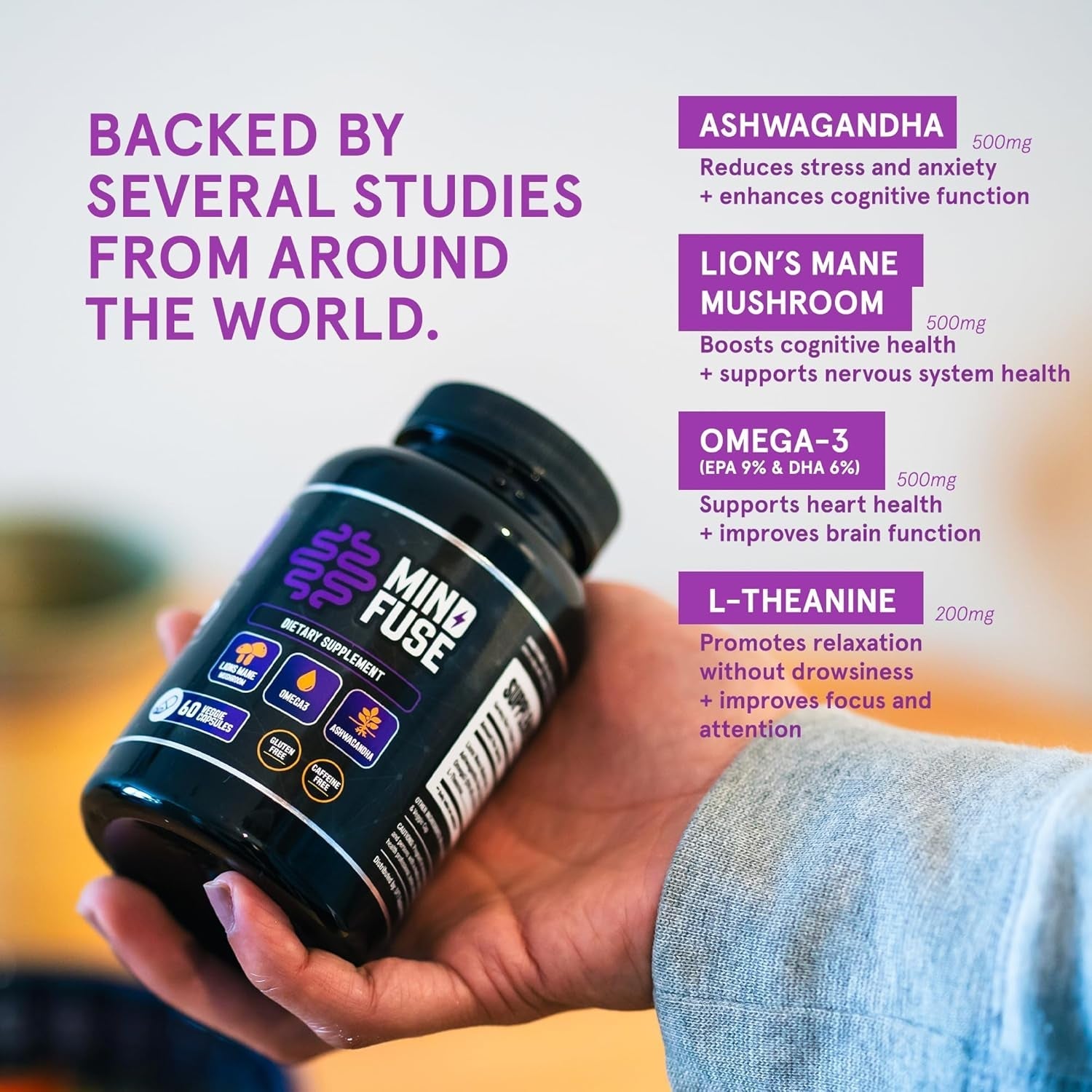 Nootropic Memory Booster Supplement for Adults 60 Capsules