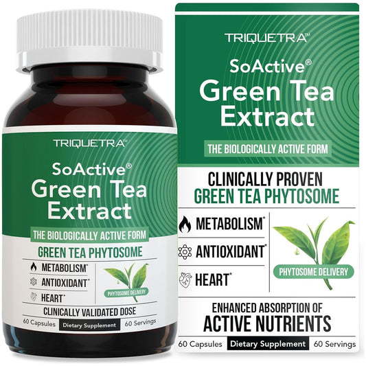 Soactive Green Tea Extract - Supports Metabolism & Weight Management - 60 Capsules
