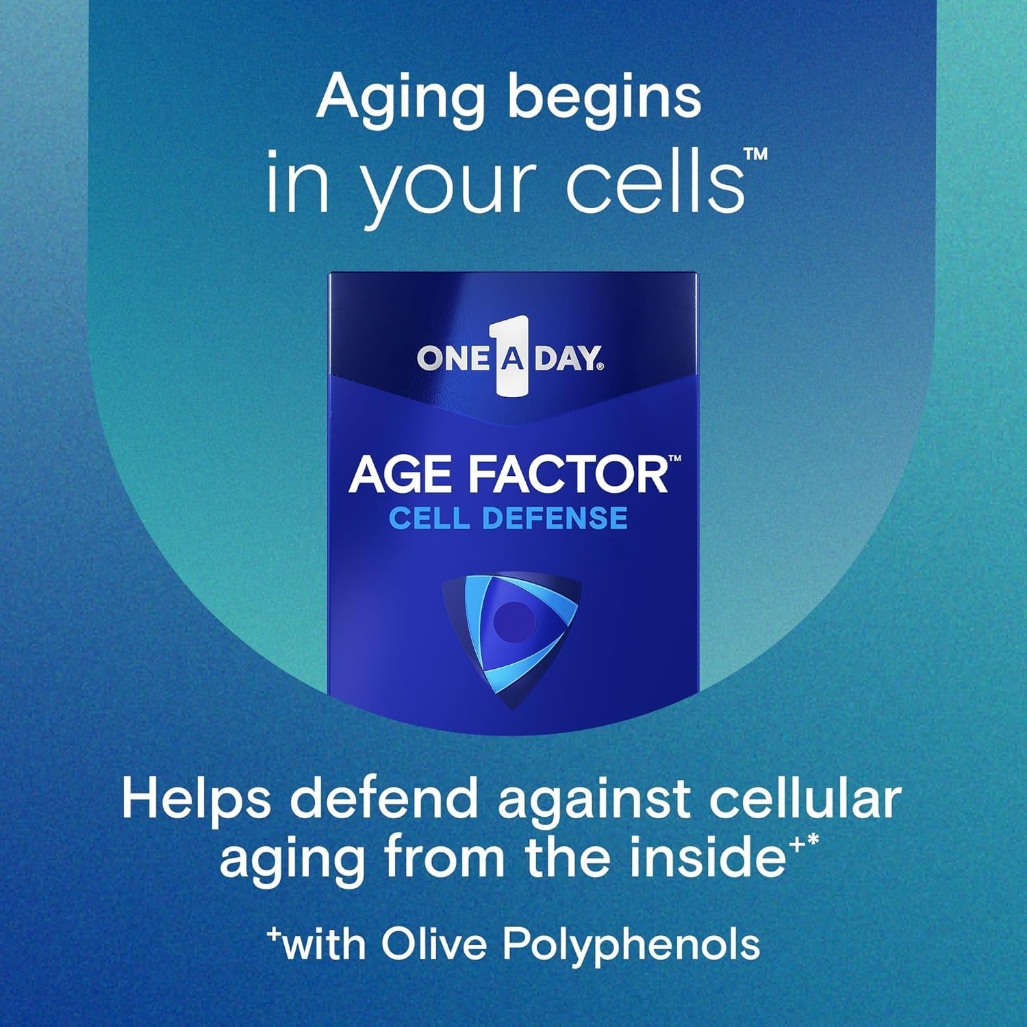 One a Day Age Factor Cell Defense-Cell Health Supplement to Support Healthy Aging Journey, 30 Softgels