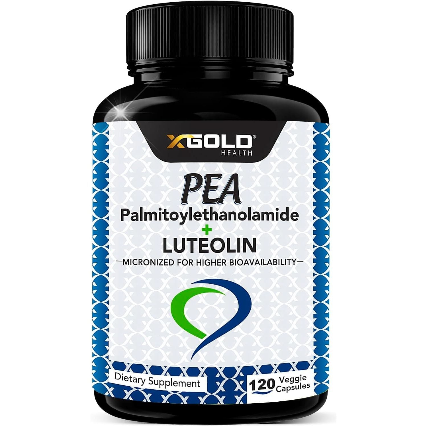 Palmitoylethanolamide 630 Mg + Luteolin Standardized 98% - Made in USA - 120 Veggie Capsules