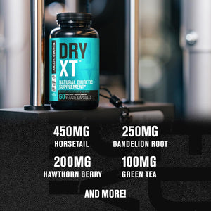 Jacked Factory Dry-Xt Diuretic Water Pills -  Reduces Water Retention & Bloating 60 Capsules