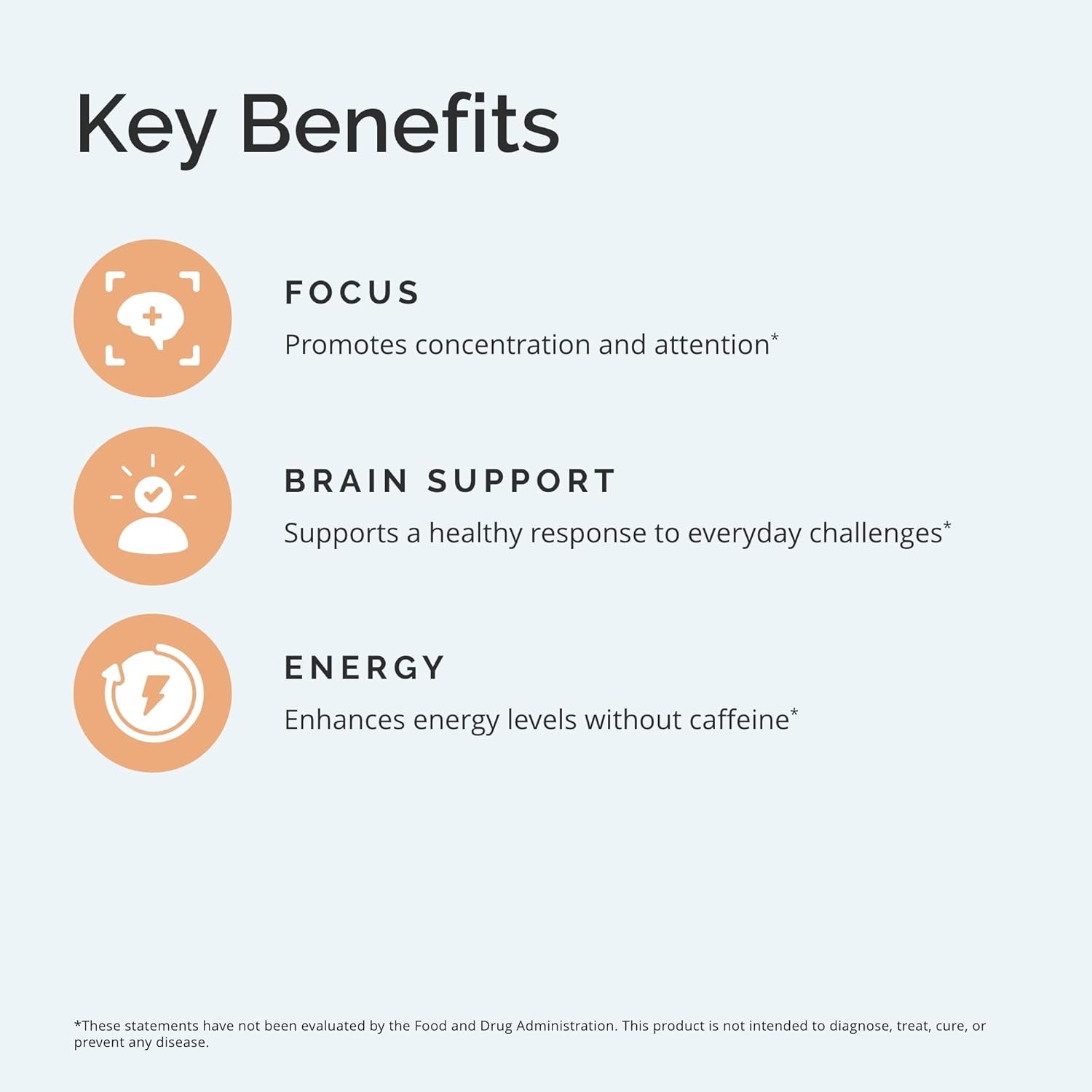 Dr Amen Brainmd Focus & Energy - Mental Endurance Booster, Promotes Concentration & Attention - 30 Servings