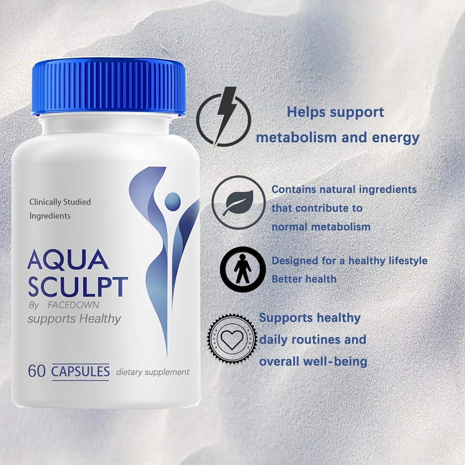 WNW Aqua Capsules, Advanced Maximum Strength Supplement Pills, Studied Ingredients All Natural Formula (1PCS)