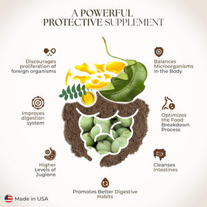 Dr Clark Green Black Walnut Blend - Supports Healthy Intestinal Environment, 360Mg, 50 Gelatin Capsules