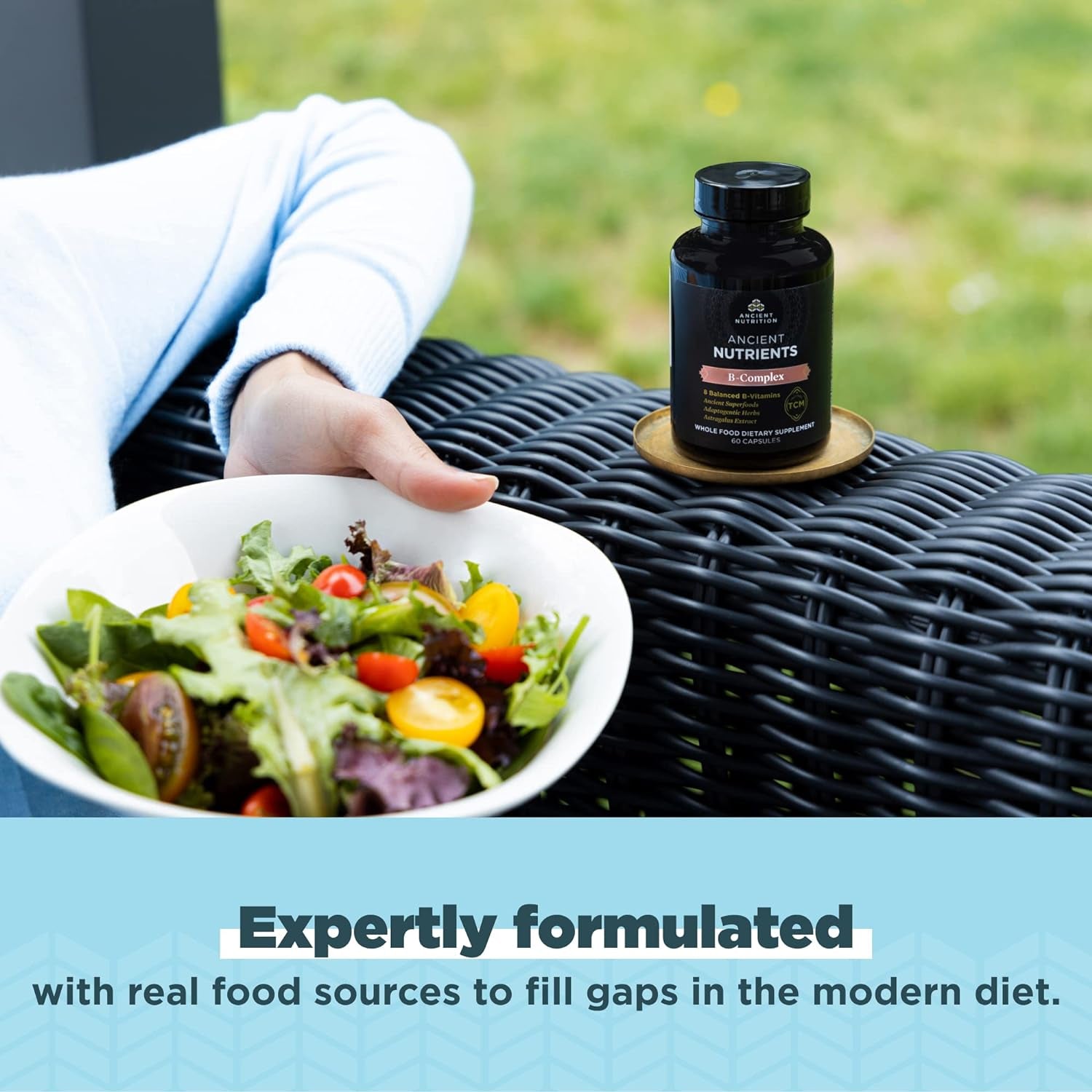 Ancient Nutrition Vitamin B Complex Supplement, Supports Healthy Energy Levels, 60 Capsules