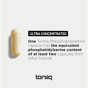 Toniiq Phosphatidylserine - 400Mg Formula - Highest Purity in the US  - 90 Veggie Capsules