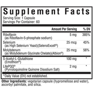 Seeking Health Optimal Glutathione Plus, 100 Mg Immune and Detoxification Support (60 Capsules)