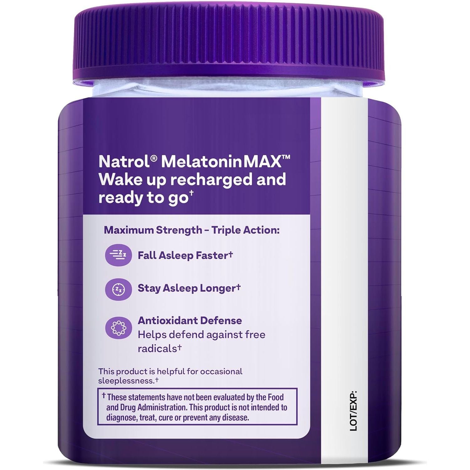 Natrol Melatoninmax Sleep Gummies for Adults Blueberry Flavor 80 Count