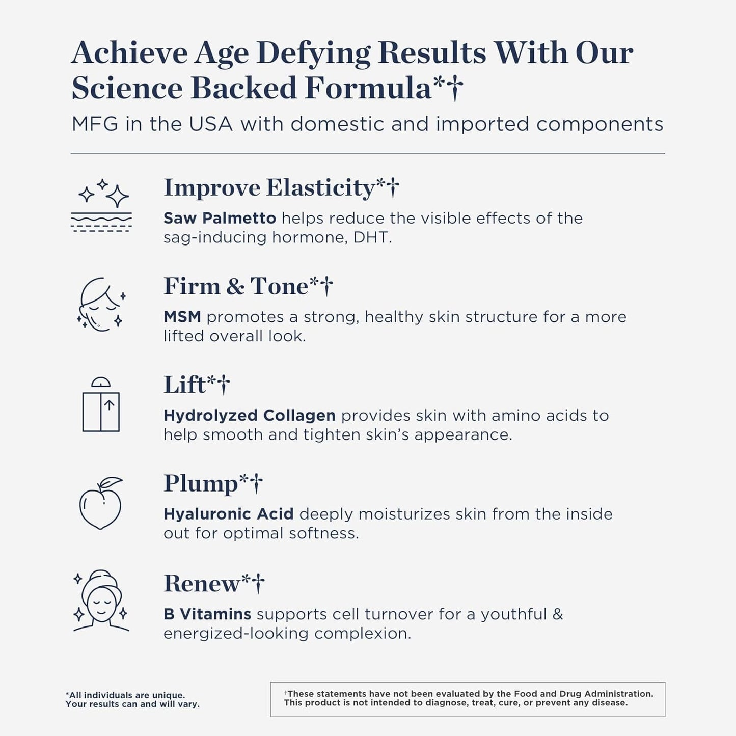 Beverly Hills MD Dermal Repair Anti-Aging Supplement - Hyaluronic Acid, Collagen, Vitamins for Smooth, Plump Skin